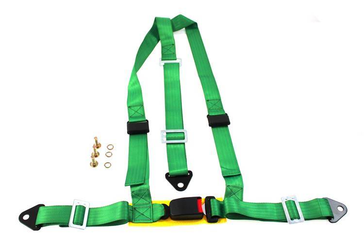Racing seat belts 3p 2″ Green – E4