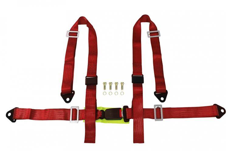 Racing seat belts 4p 2″ Red – E4