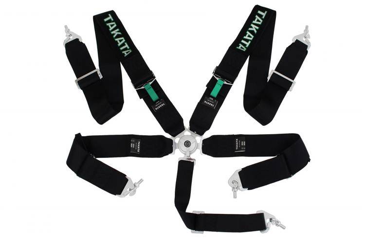 Racing seat belts 5p 3″ Black Takata Replica harness