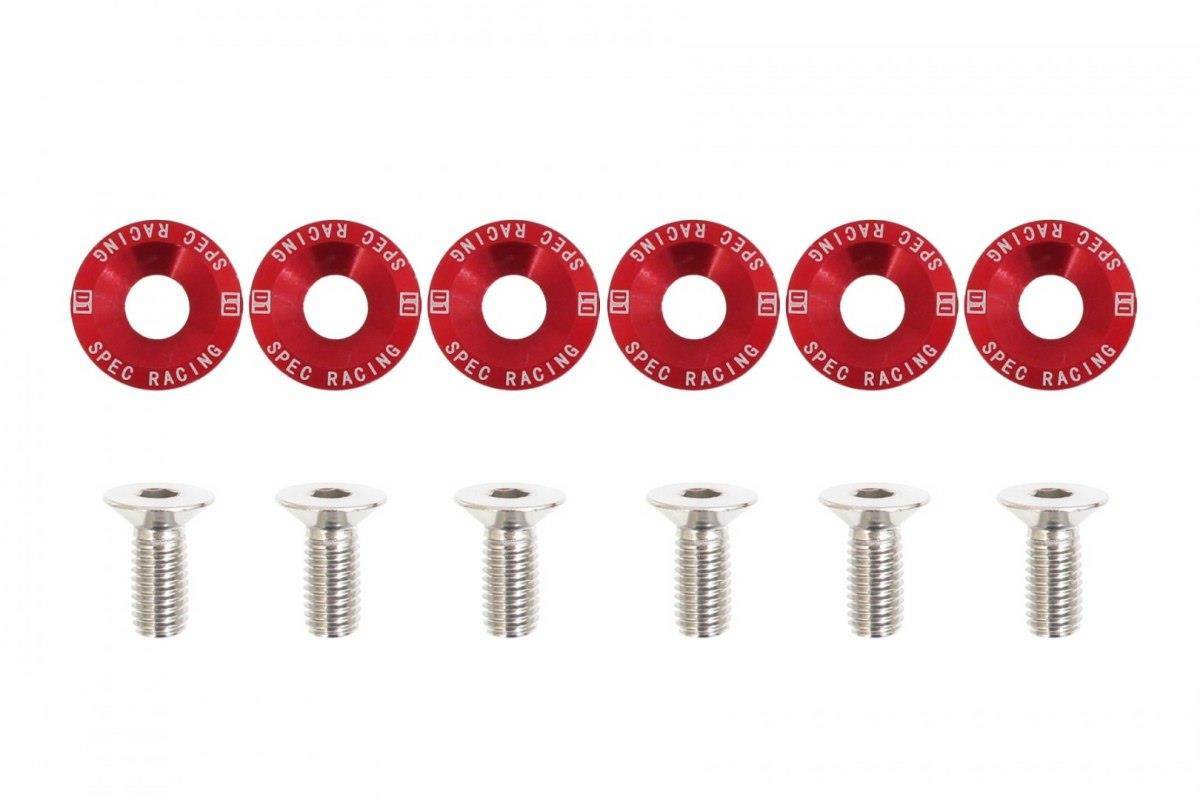 Decorative screws M8x1.25 15mm D1 Red